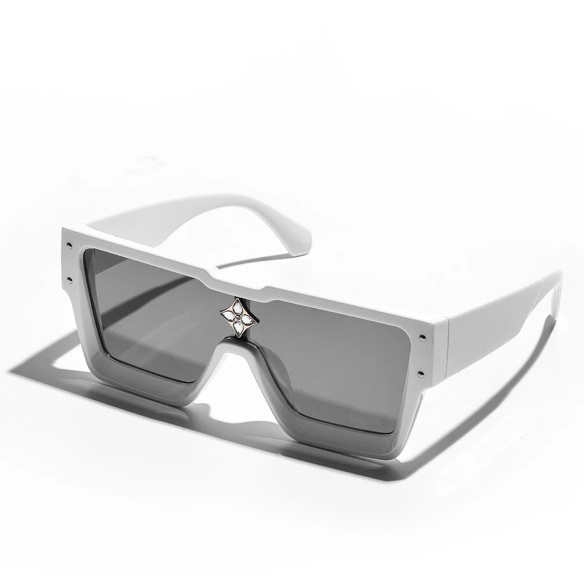 Lunettes de soleil noires carrées pour hommes et femmes