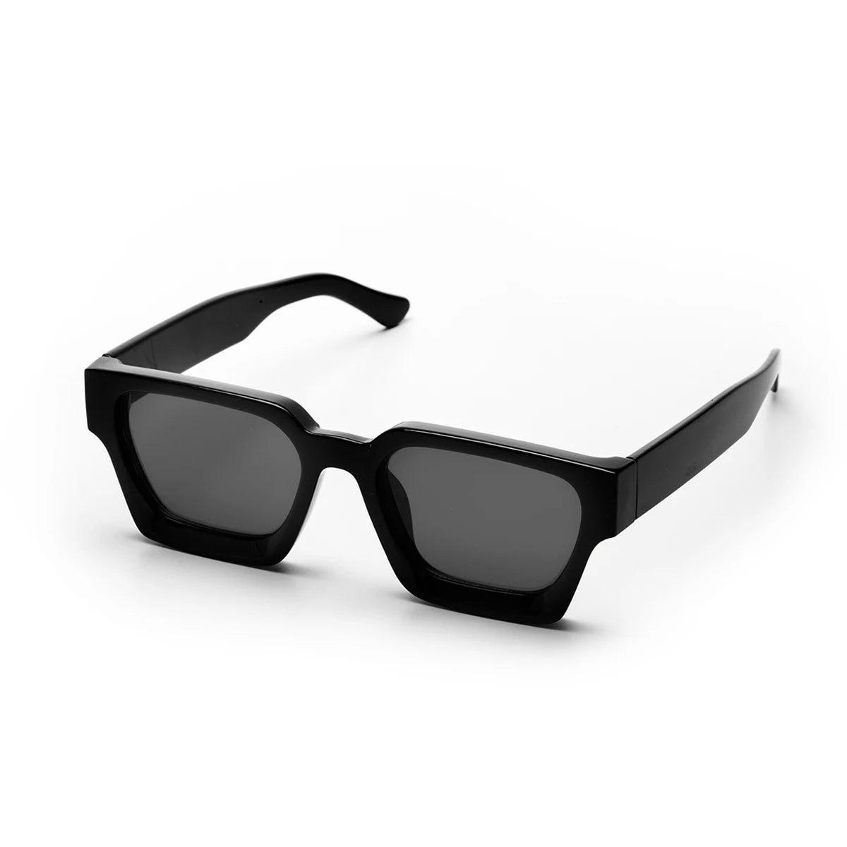 Lunettes de soleil carrées noires de luxe pour hommes et femmes