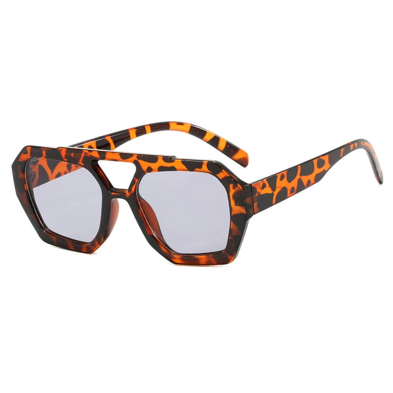 Lunettes de soleil carrées vintage pour femmes et hommes, monture épaisse