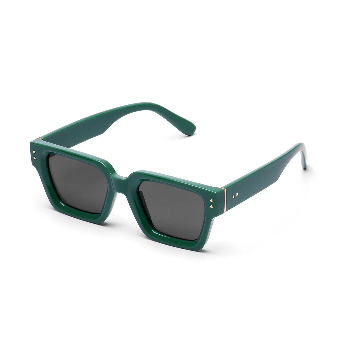 Lunettes de soleil carrées noires de luxe pour hommes et femmes