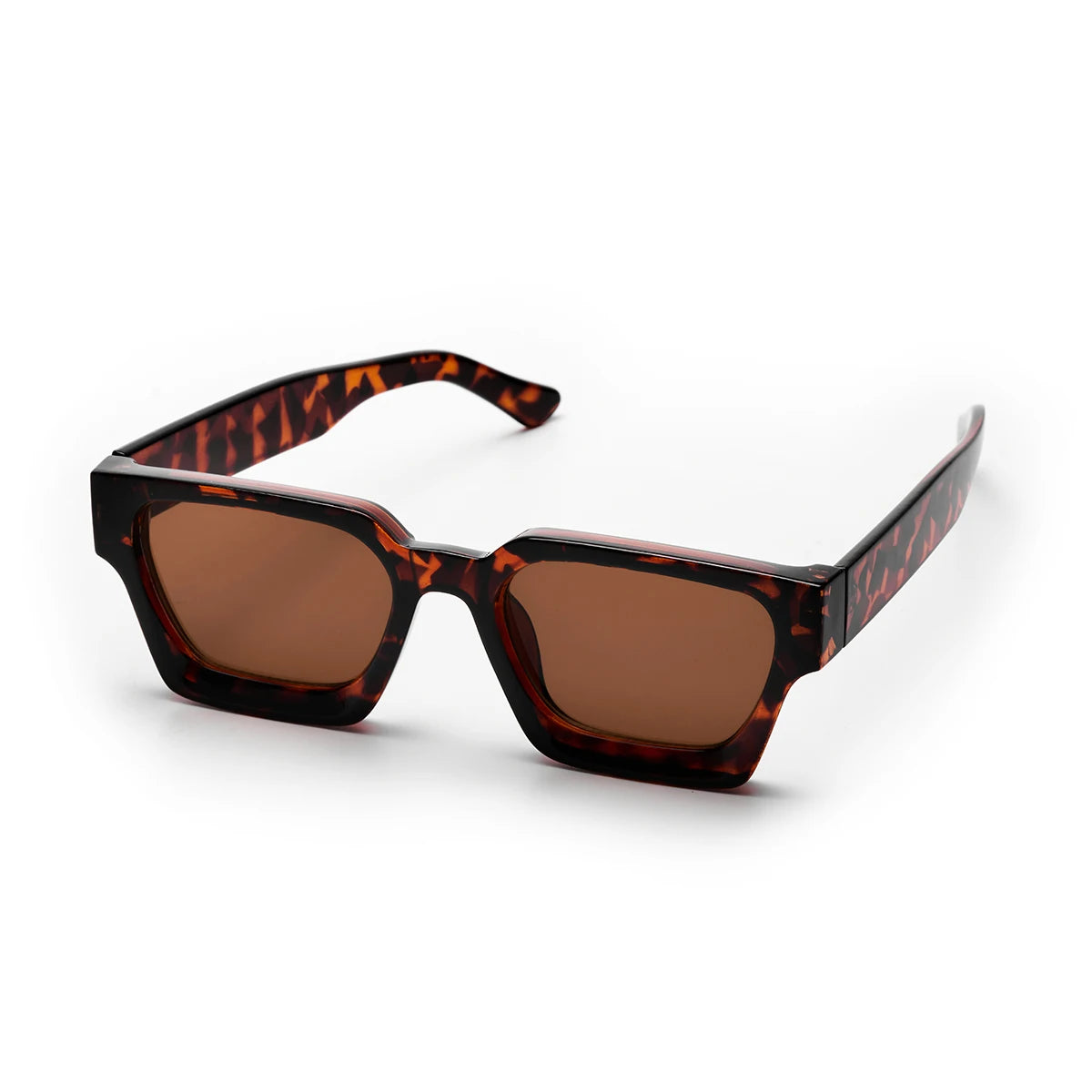 Lunettes de soleil carrées noires de luxe pour hommes et femmes