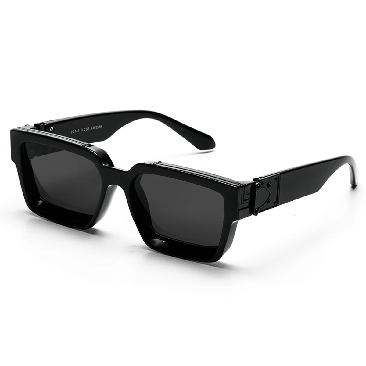 Lunettes de soleil noires carrées pour hommes et femmes