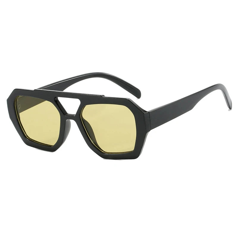 Lunettes de soleil carrées vintage pour femmes et hommes, monture épaisse