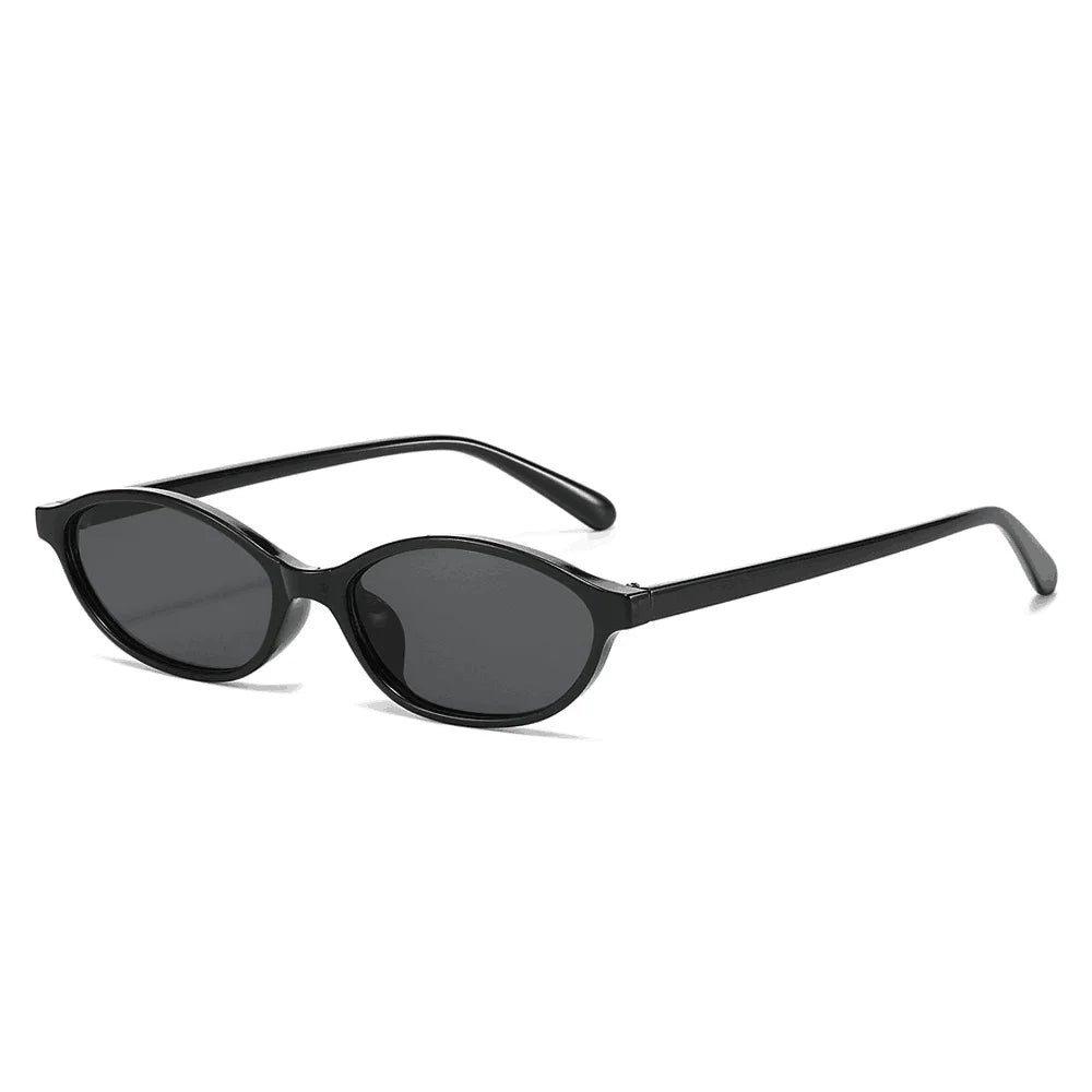 Women's brown leopard sunglasses, small frame, oval retro style