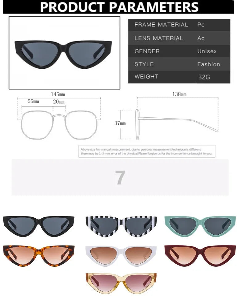 Lunettes de soleil œil de chat vintage de luxe pour femmes, verres solaires œil de chat tendance