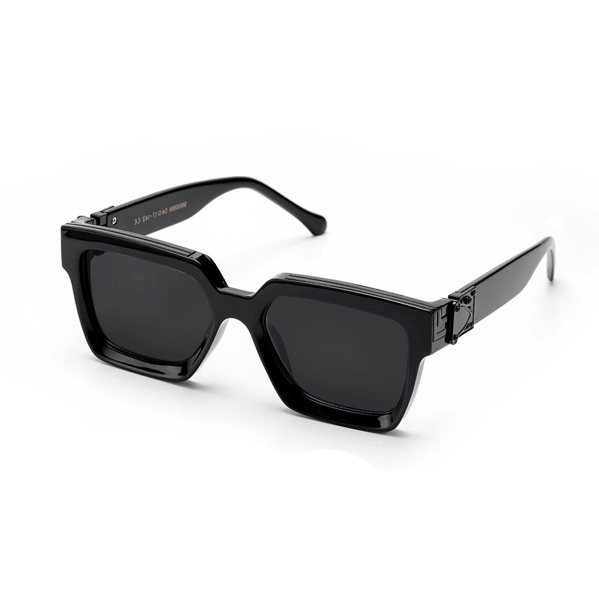 Lunettes de soleil noires carrées pour hommes et femmes