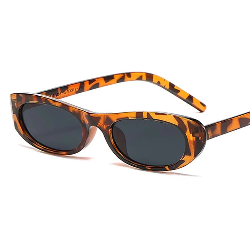 Gafas de sol ovaladas con montura pequeña para mujer, estilo vintage