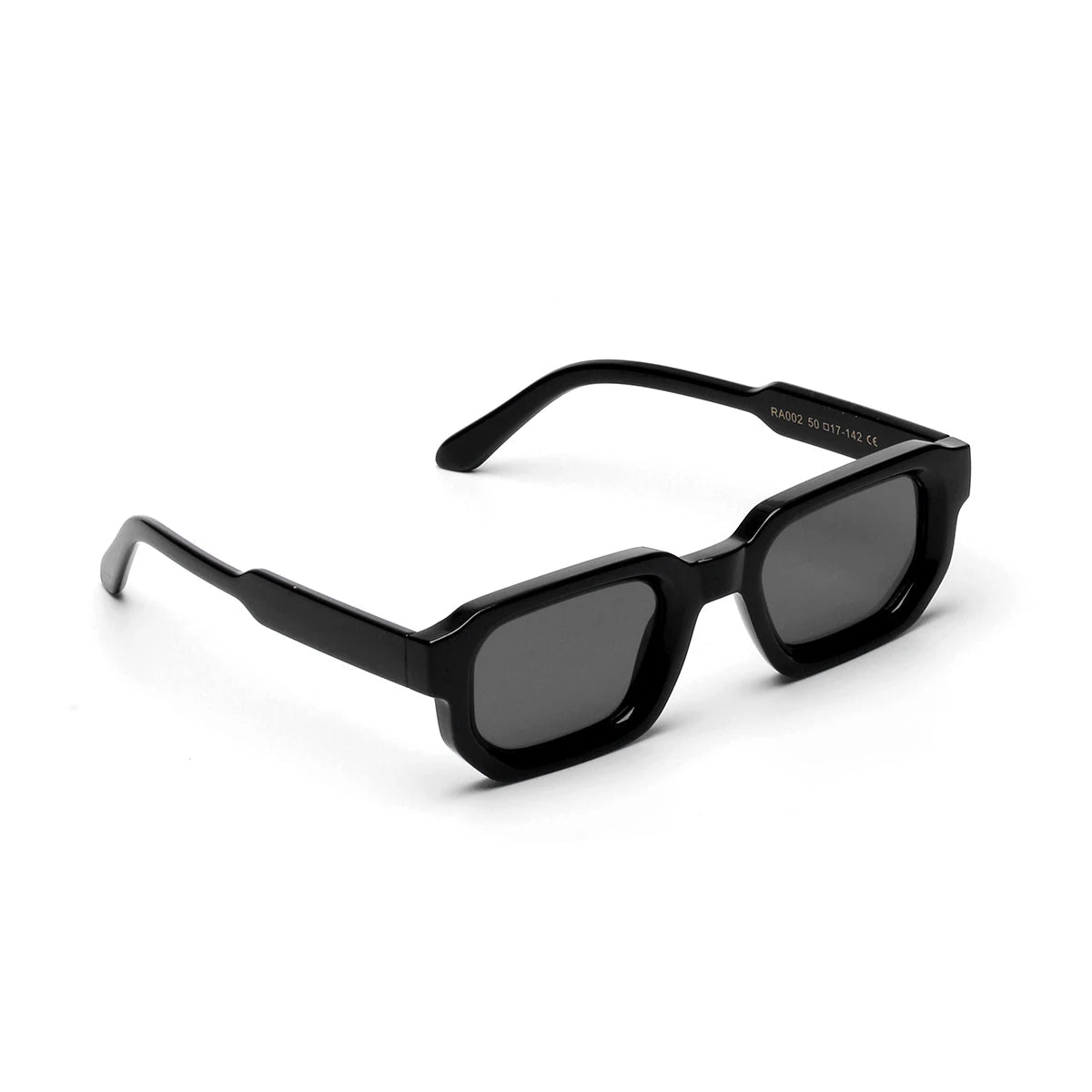 Lunettes de soleil carrées noires de luxe pour hommes et femmes
