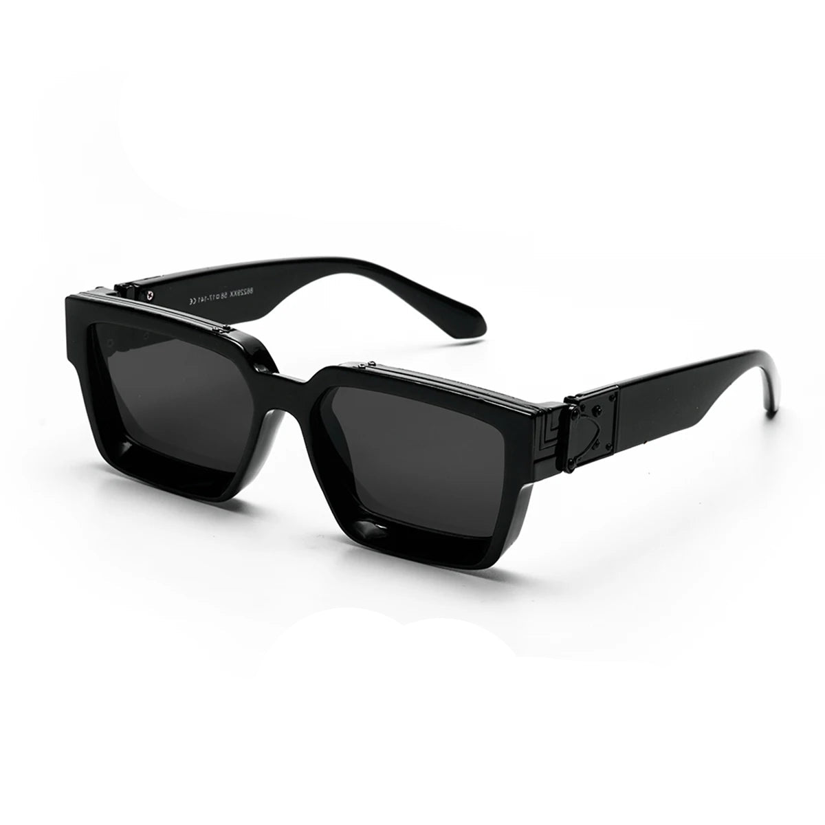 Lunettes de soleil noires carrées pour hommes et femmes