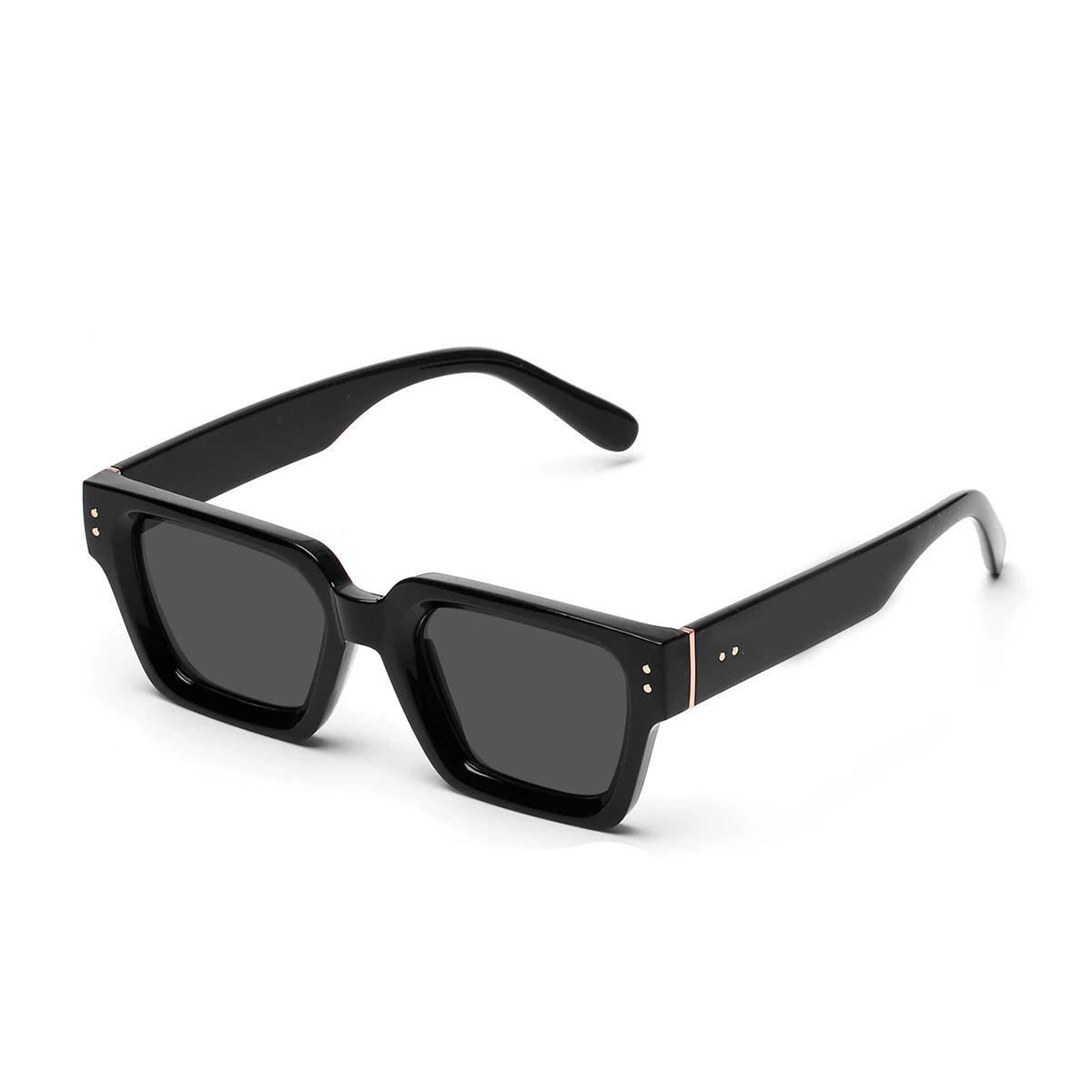 Lunettes de soleil noires carrées pour hommes et femmes