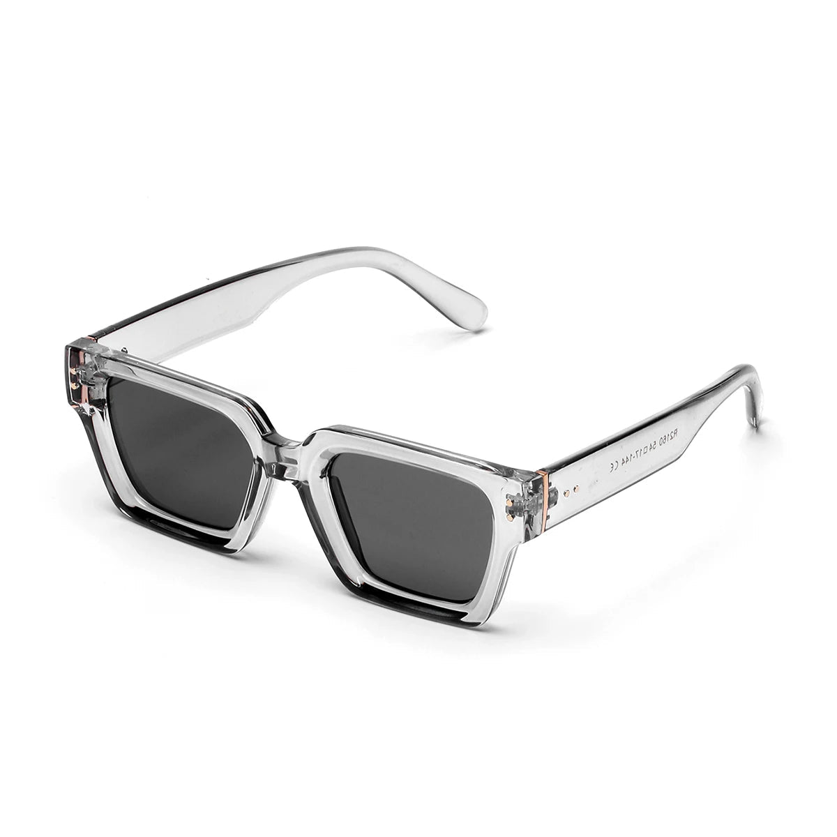 Lunettes de soleil carrées noires de luxe pour hommes et femmes