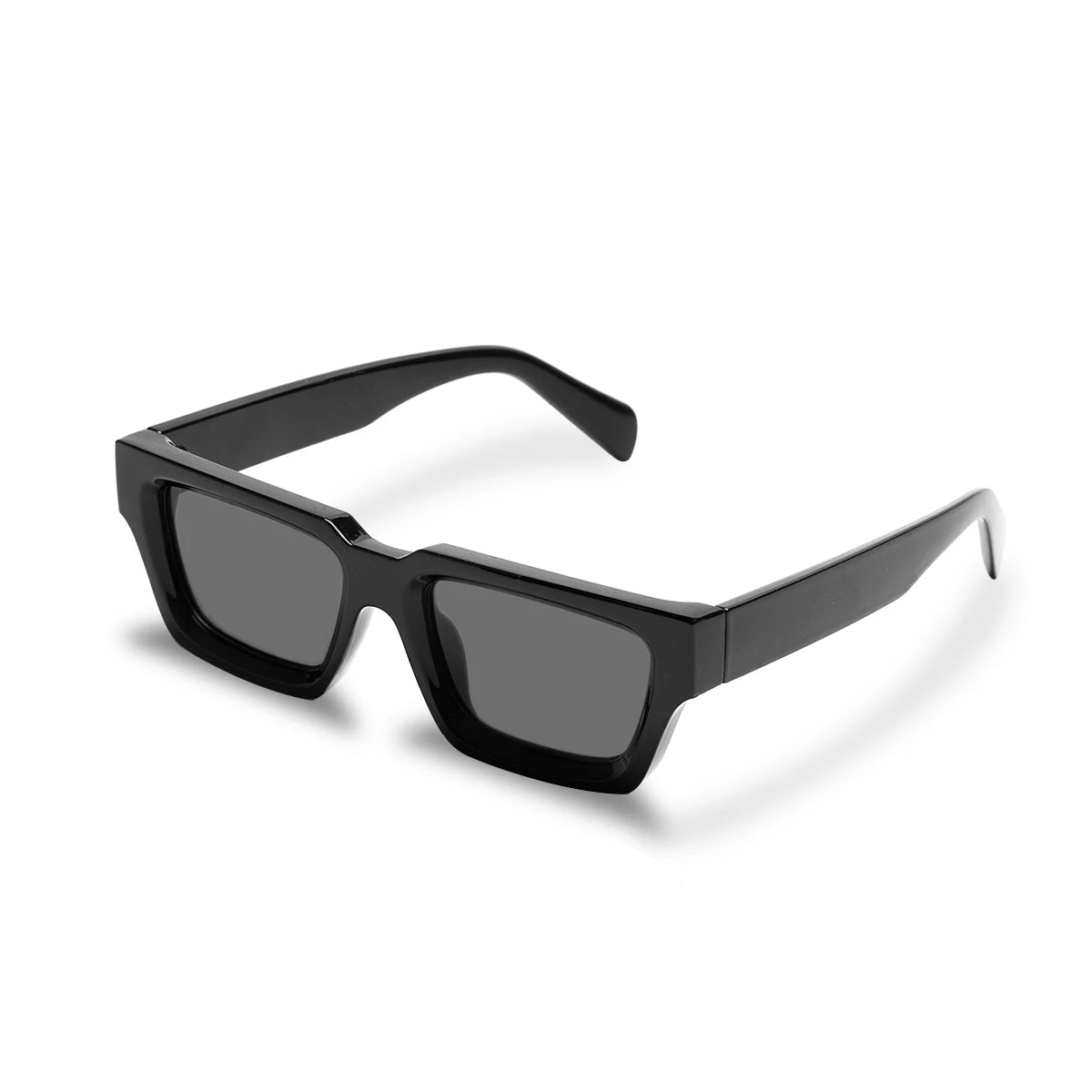 Lunettes de soleil carrées noires de luxe pour hommes et femmes
