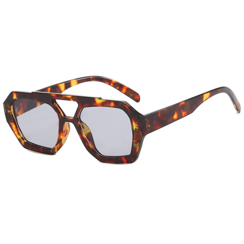 Lunettes de soleil carrées vintage pour femmes et hommes, monture épaisse