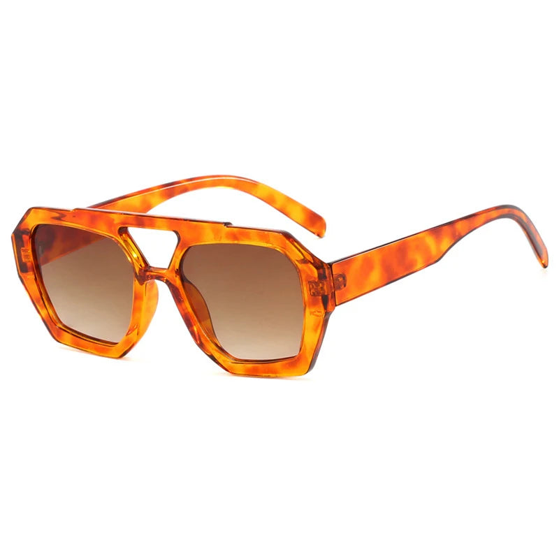 Lunettes de soleil carrées vintage pour femmes et hommes, monture épaisse