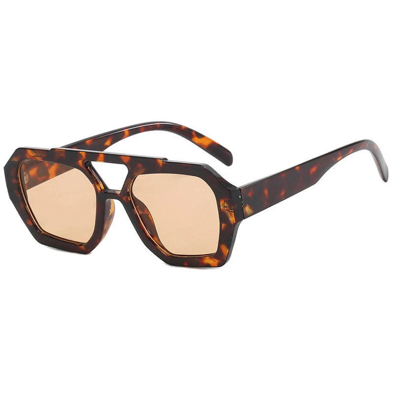 Lunettes de soleil carrées vintage pour femmes et hommes, monture épaisse