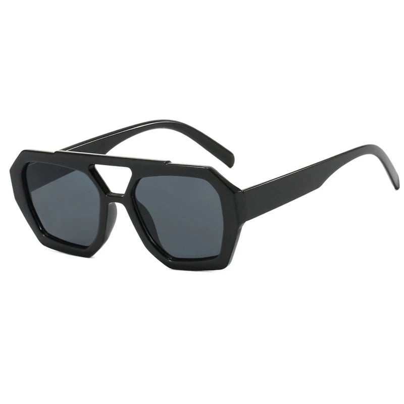 Lunettes de soleil carrées vintage pour femmes et hommes, monture épaisse