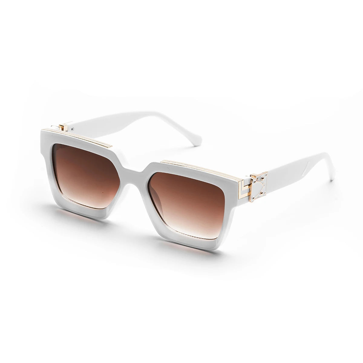 Lunettes de soleil noires carrées pour hommes et femmes