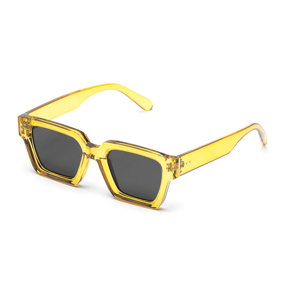 Lunettes de soleil carrées noires de luxe pour hommes et femmes