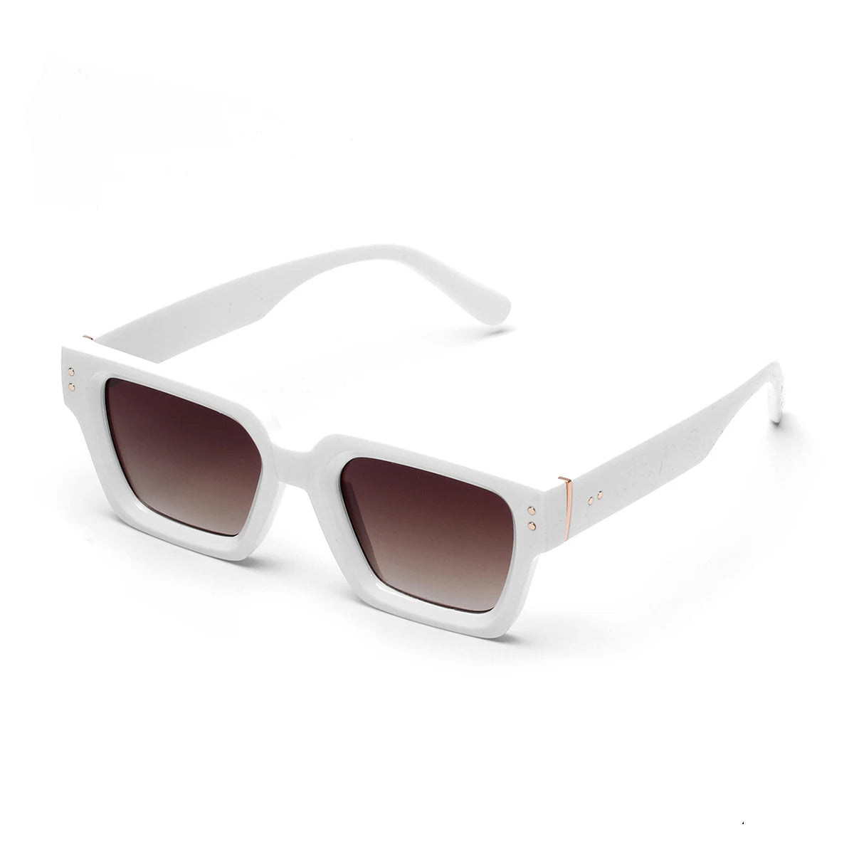 Lunettes de soleil carrées noires de luxe pour hommes et femmes