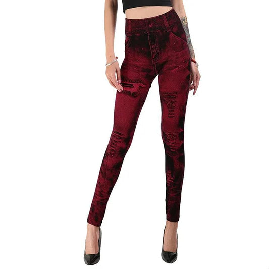 Leggings Mode imitation Jeans Stretch