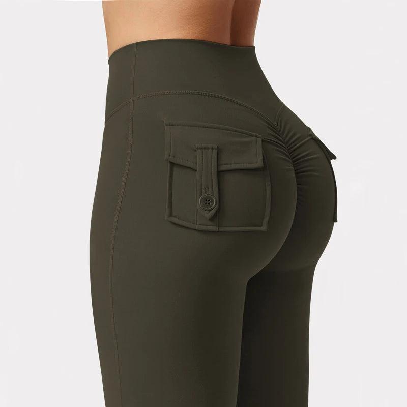 Leggings de yoga extensibles à jambe large pour femmes