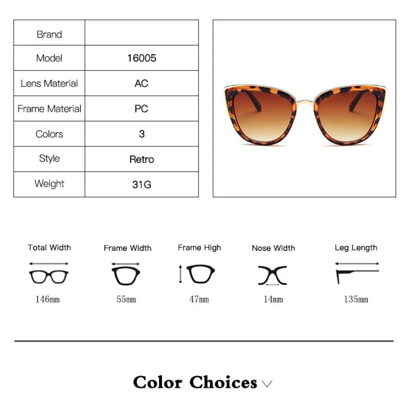 Lunettes de soleil œil de chat pour femmes, grandes, noires, de luxe