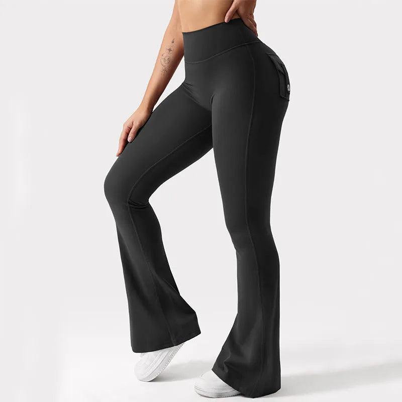 Leggings de yoga extensibles à jambe large pour femmes