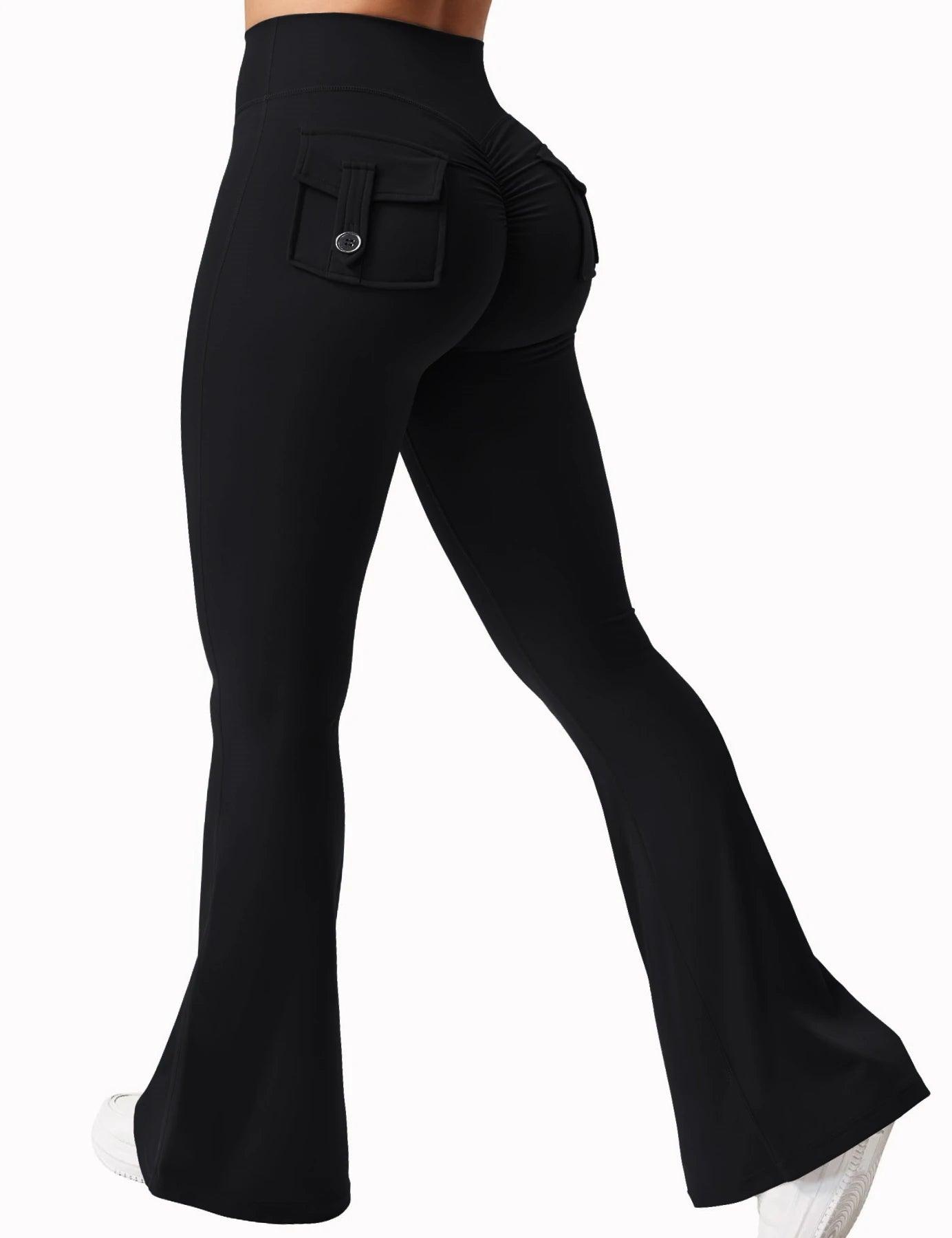 Leggings de yoga extensibles à jambe large pour femmes