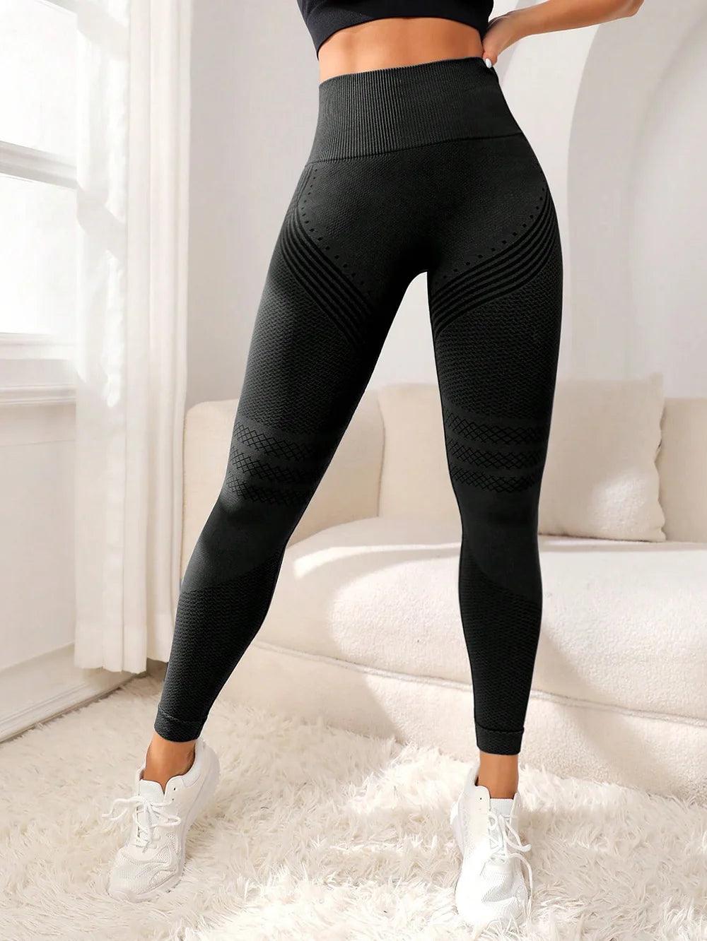 Legging de fitness élastique taille haute pour femme