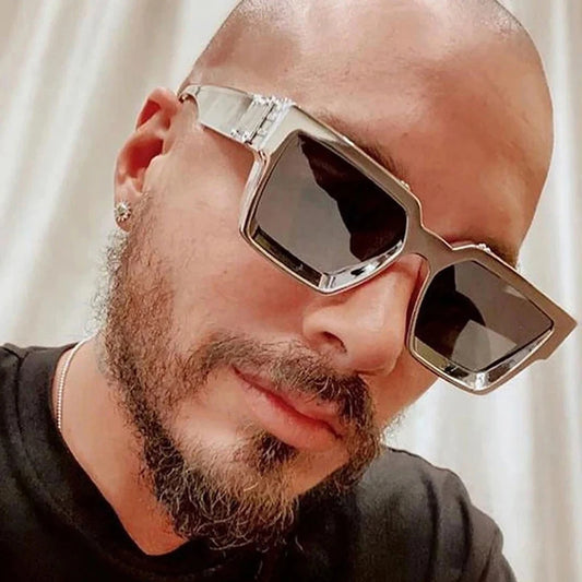 Lunettes de soleil noires carrées pour hommes et femmes