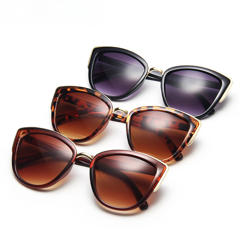 Lunettes de soleil œil de chat pour femmes, grandes, noires, de luxe