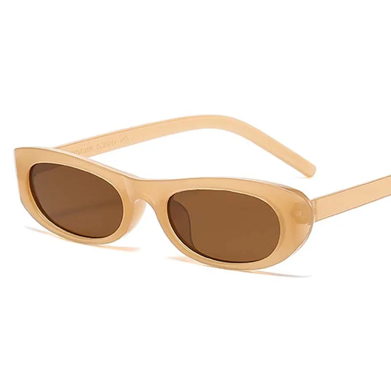 Gafas de sol ovaladas con montura pequeña para mujer, estilo vintage 
