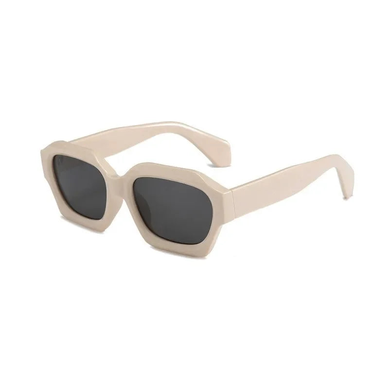 Lunettes de soleil carrées tendance pour hommes et femmes , petites lunettes de soleil rectangulaires